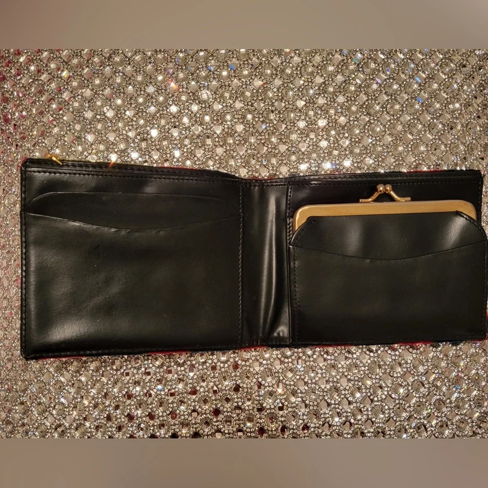Vintage Roberta di Camerino Kisslock Short Bifold Wallet, Blue, Green & Red - Picture 7 of 7
